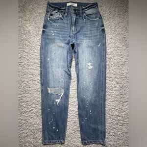 Kancan Jeans Womens 24 High Rise Relaxed Baggy Casual Distressed Grunge Thrashed